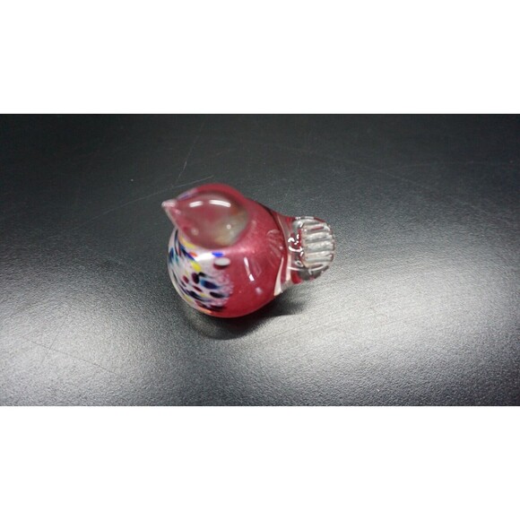 3" blown art glass Bird Multicolored Figurine Paperweight - Picture 3 of 4